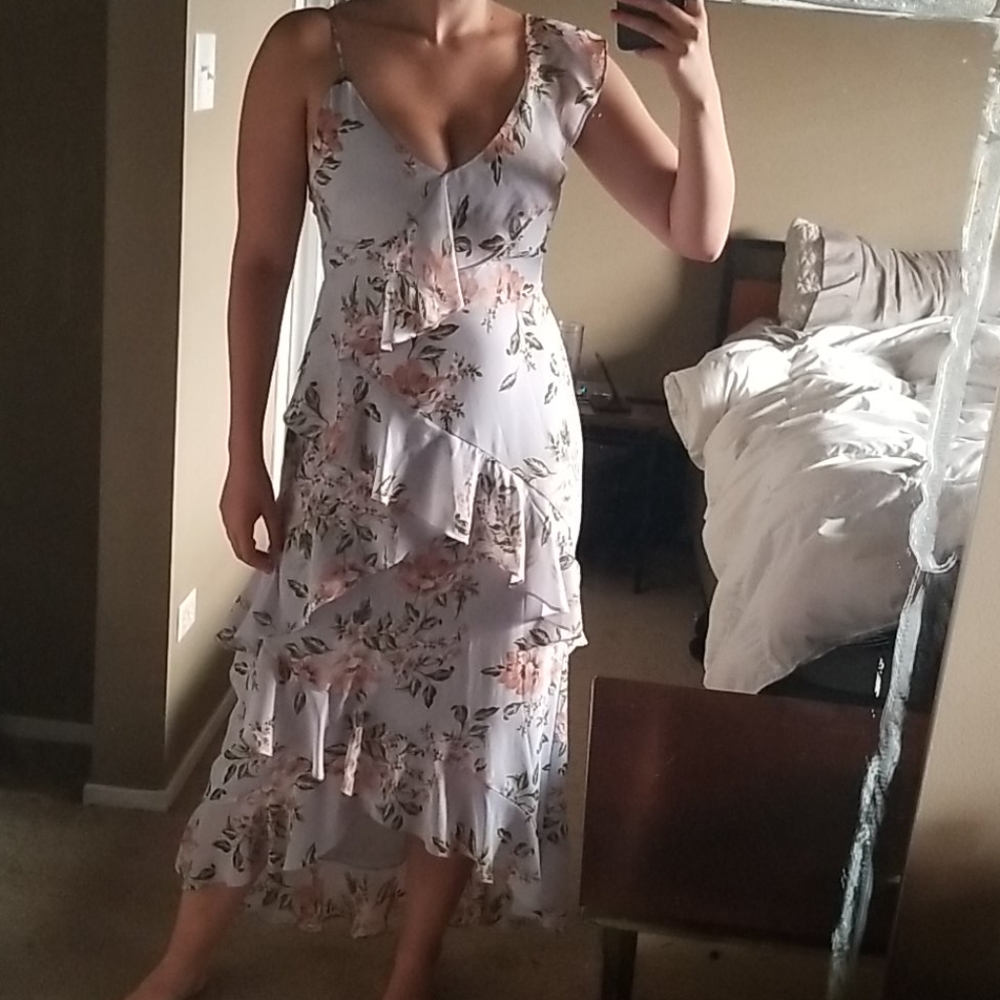 Wayf Floral Tiered Dress NWT